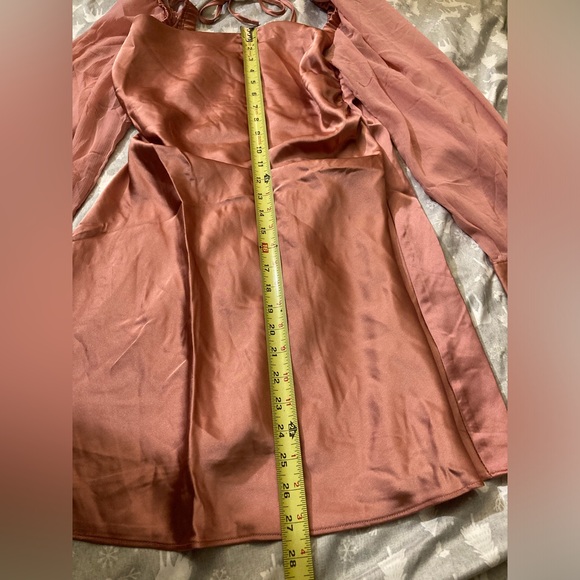 NWOT  We wore what pink long sleeve mini dress zip up size 6 coquette romantic - Picture 4 of 9